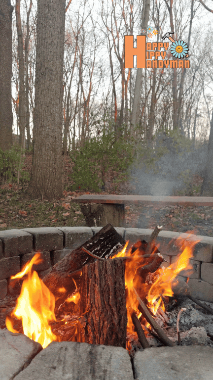 Team installing an outdoor fire pit area to enhance backyard living, demonstrating practical and stylish Outdoor Projects.